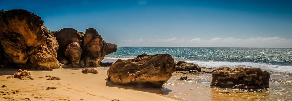 Rocky coast.